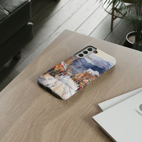 Bustling Victorian Christmas Market - Impact Resistant Phone Case